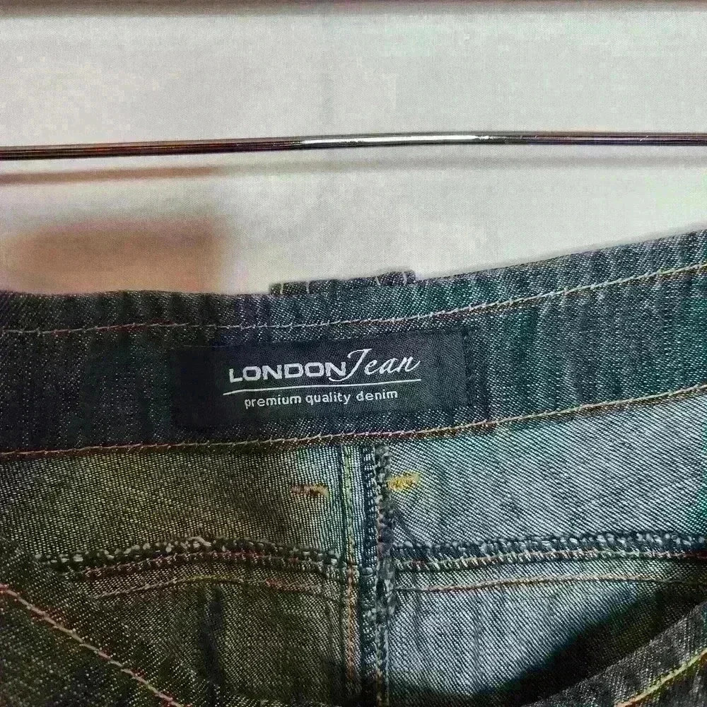 London Jean women's denim skirt front slit jean skirt size 12 - Picture 4 of 5